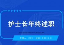 护士长年终述职PPT