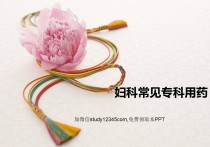 妇科常见专科用药PPT