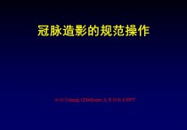 冠脉造影的规范操作PPT