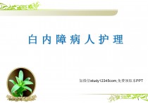 白内障病人护理PPT